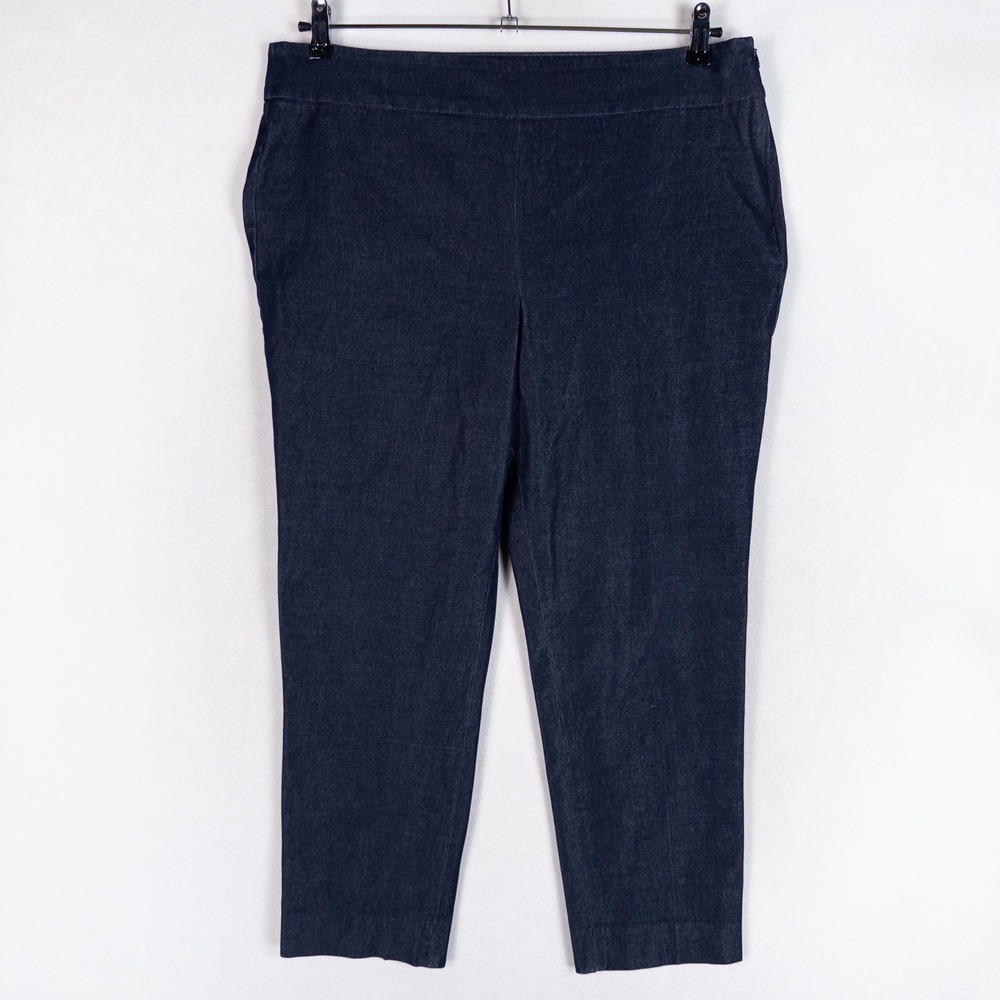 Talbots Chatham Ankle Pant Womens Size 14 Indigo Blue Business Casual Stretch